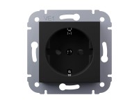 Vilma védőérintkezős konnektor fekete