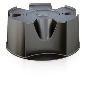 Fekete Waterform újrahasznosított műanyag talp esővízgyűjtő hordókhoz, Ø 51,2 cm, magasság 23 cm.