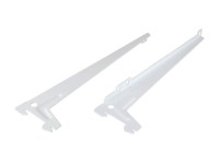 Egyfuratos polctartó fehér 28 cm 2 darab