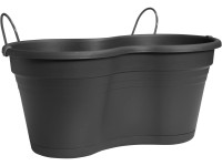 Florus Mediterran virágláda készlet 37 cm x 27 cm antracit