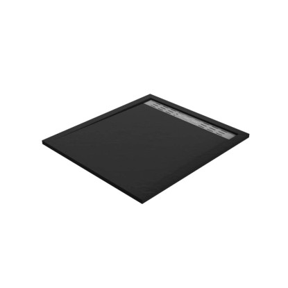 Zuhanytálca VEROSAN+ zuhanyfolyóka szürke 100 cm x 90 cm