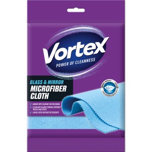 Vortex mikroszálas törlőkendő üveghez és tükrökhöz lila csomagolásban.