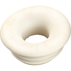 Fehér gumi öblítőcső csatlakozó, átmérő 28-32 mm x 48 mm, az öblítőcső és a WC csatlakoztatásához.