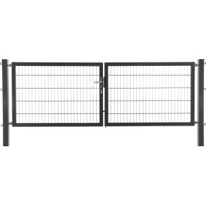 Horganyzott Premium dupla kapu dupla rúd kitöltéssel, 80x300 cm, kerti kerítésekhez.
