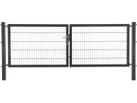 Kétszárnyú kapu Premium kétrudas panelkitöltés horganyzott 80 cm x 300 cm