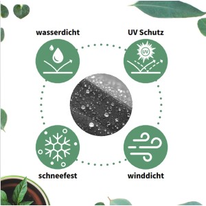 Ovális ülőgarnitúra takaró: Vízálló, UV védelem, szél- és hóálló.