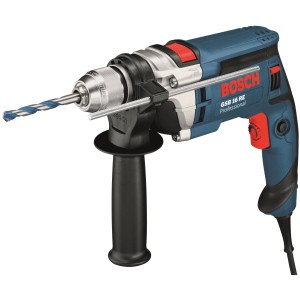 Bosch Professional GSB 16 RE ütvefúró fúrószárral és kiegészítő fogantyúval.