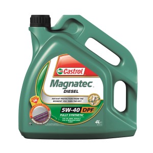 Castrol Magnatec Diesel 5W-40 DPF motorolaj, 4 literes kanna személygépkocsikhoz.