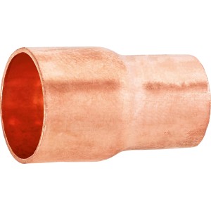 Réz szűkítő forrasztóhüvely, 15 mm x 12 mm, rézcsövekhez.