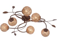 Paul Neuhaus Greta mennyezeti lámpa rozsda 6 izzós G9