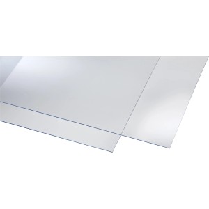 Átlátszó hobbi üveg 0,2 cm, 50x25 cm, ideális kézműves projektekhez és műanyag tetőfedéshez.