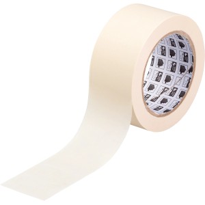 Bézs LUX lapos krepp ragasztószalag, 50 mm széles, tiszta festékszélekhez festéskor.