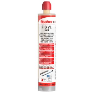 Fischer FIS VL 300 T injektáló habarcs tiplikhez és rögzítésekhez.