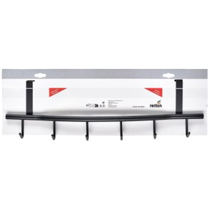 Hettich fogassor ajtóra 6 fogassal fém inox
