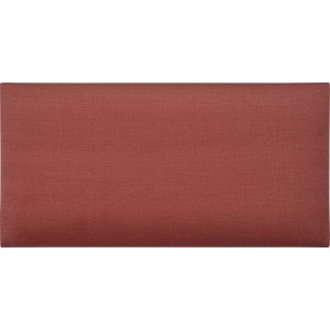Téglalap alakú fali párna, 60x30 cm, terrakotta színben, faldekorációhoz és párnázáshoz.