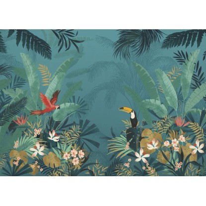 Komar vlies fotótapéta Enchanted Jungle 350 cm x 250 cm