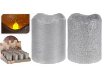 Gyertya LED égővel Ezüst Gyertya LED égővel Ezüst