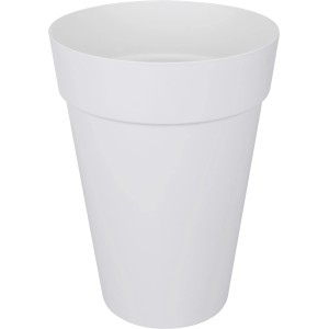 Fehér, magas Elho Loft Urban virágcserép, Ø 35 cm, műanyagból, kültéri használatra.
