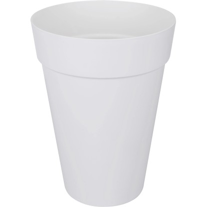 Fehér, magas Elho Loft Urban virágcserép, Ø 35 cm, műanyagból, kültéri használatra.
