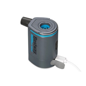 Bestway PowerTouch Pocket akkus légpumpa (200 l/perc) szürke színben, USB töltőkábellel.