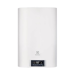 Fehér Electrolux bojler digitális kijelzővel.