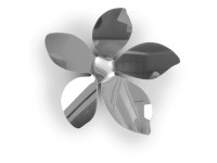 Öntapadós 3D falidekoráció ezüst virág 8 db