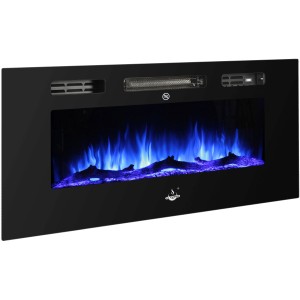 El Fuego Bern 100 elektromos kandalló LED hangulatvilágítással és fekete biztonsági üveggel.