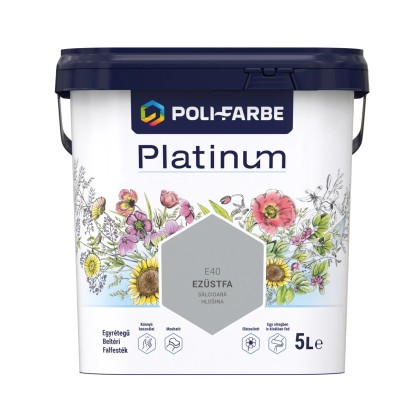 Poli - Farbe Platinum beltéri falfesték E 40 Ezüstfa matt 5 l