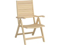 Canston összecsukható karosszék akác fehér olajozott