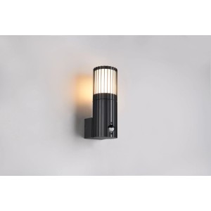 TRIO VOLGA kültéri fali lámpa mozgásérzékelős fekete IP44 1x E27