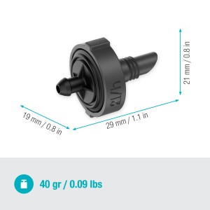 Gardena Endtropfer, 2 l/h, nyomásszabályozó, Micro-Drip rendszerekhez cserepes növények öntözéséhez.