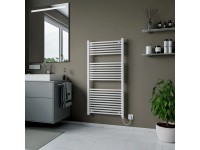 Ximax törölközőszárító Omega 600 W elektromos fűtőrúddal 120 cm x 60 cm fehér