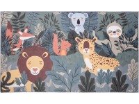 Safari Adventure gyermek szőnyeg színes állatmintás 80 cm x 140 cm