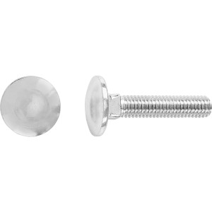 Horganyzott LUX lakatkocsicsavar M6 x 20 mm teljes menettel, 100 darab.