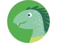 Komar nemszőtt fotótapéta Dot Little DinoVelo öntapadó átmérő 125 cm