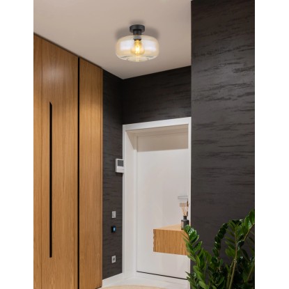 Globo mennyezeti lámpa 1 izzós fekete matt 280 mm x 205 mm