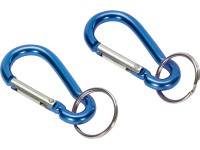Karabinerhorog alumínium 50 mm kék 2 db