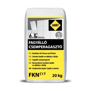 Sakret fagyálló csemperagasztó, 20 kg-os zsák csempézési munkákhoz.