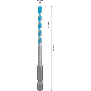 Bosch Expert Hex-9 univerzális fúrószár, 4 mm átmérő, precíz fúráshoz különböző anyagokba.