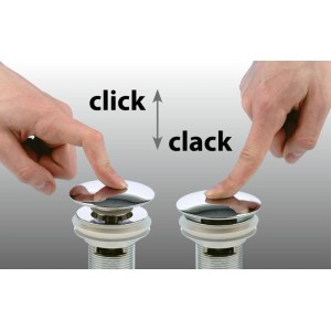 Kádlefolyó click-clack króm Polysan 71704