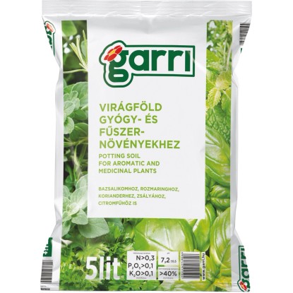 Garri virágföld gyógy- és fűszernövényekhez 5 l
