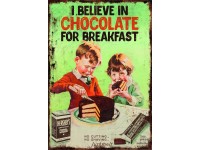 Retro-Gift hűtőmágnes I believe in Chocolate 9 cm x 6,5 cm Retro-Gift hűtőmágnes I believe in Chocolate 9 cm x 6,5 cm