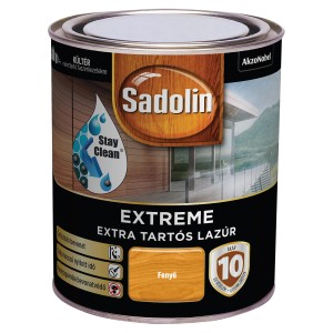 Sadolin Extreme falazúr doboz, Fenyö (fenyő) színárnyalat, a hosszantartó fa védelemért.