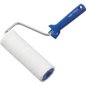 LUX 18 cm-es mikroszálas lazúrozó henger sima felületekhez, kék fogantyúval.