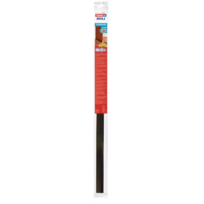 Tesamoll Standard barna ajtószigetelő sín sima padlóhoz, 12 mm-ig, öntapadós.