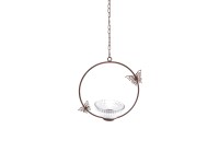 Madárfürdő pillangókkal kerek 21,5 cm x 57 cm rozsdabarna/fekete Madárfürdő pillangókkal kerek 21,5 cm x 57 cm rozsdabarna/fekete