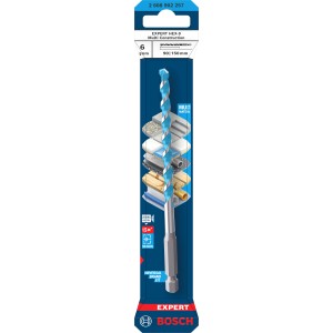 Bosch Expert Hex-9 univerzális fúró, 6 mm, precíz fúráshoz különböző anyagokba.