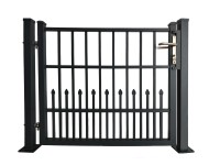 Egyszárnyú dekor-kapu Bremen talplemez dübeles rögzítés 120 cm x 103 cm antracit