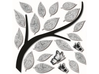 Öntapadós szivacsdekor leveles ág 30 cm x 30 cm