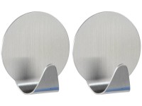 Wenko matt rozsdamentes acél kerek akasztó közepes 2 db-os készlet Wenko matt rozsdamentes acél kerek akasztó közepes 2 db-os készlet